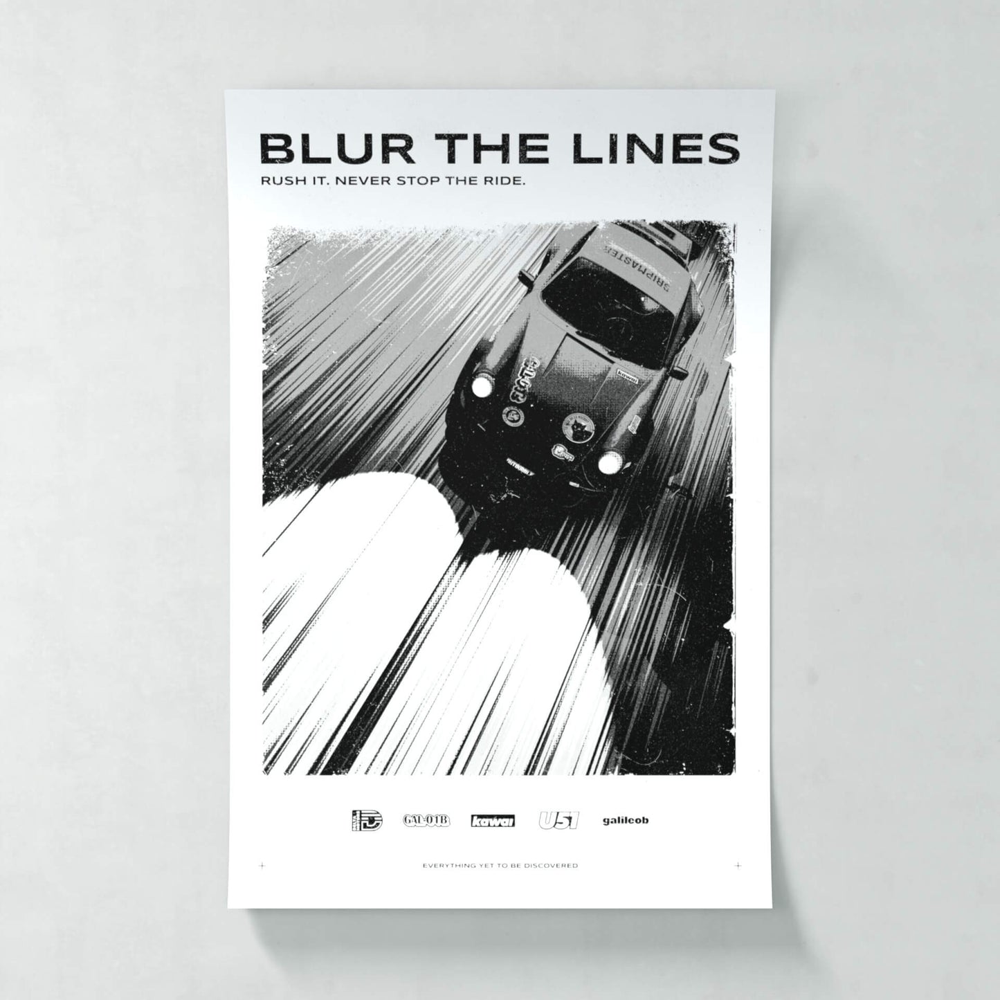 Blur The... BW - Matte Poster